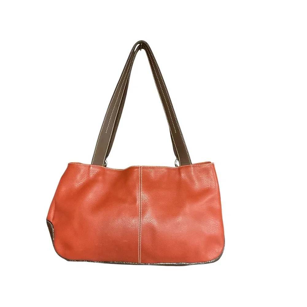 Puntotres Women's Vintage Leather Shoulder Tote Bag Made in Spain Brown One Size